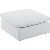 Commix Outdoor Ottoman in White Sunbrella&reg;