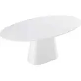 Provision 75" Oval Dining Table in White Finish