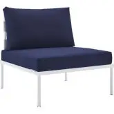 Harmony Outdoor Armless Chair in Navy Blue Sunbrella &reg; & Aluminum