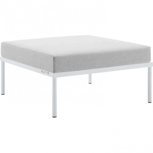 Harmony Outdoor Ottoman in Gray Sunbrella &reg; & Aluminum