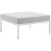 Harmony Outdoor Ottoman in Gray Sunbrella &reg; & Aluminum