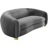 Abundant Sofa in Charcoal Gray Performance Velvet