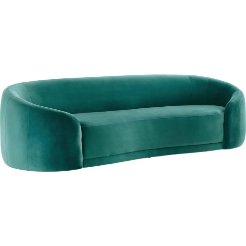 Contessa Curved Sofa in Teal Velvet