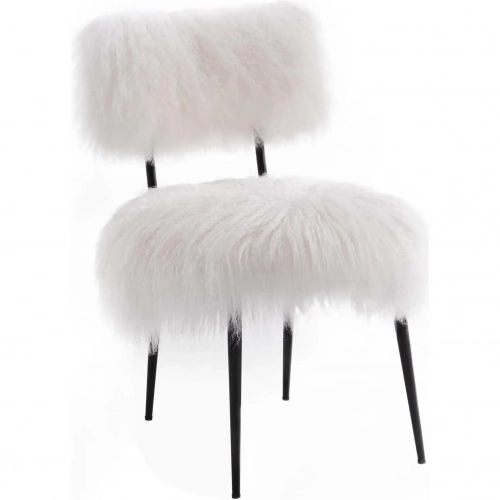 Skylar Accent Chair in White Sheepskin