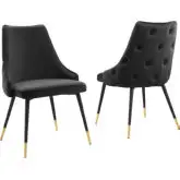 Adorn Dining Chair in Black Performance Velvet (Set of 2)