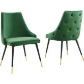 Adorn Dining Chair in Emerald Performance Velvet (Set of 2)