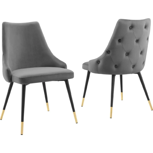 Adorn Dining Chair in Gray Performance Velvet (Set of 2)