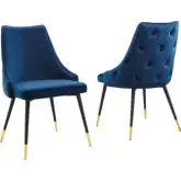 Adorn Dining Chair in Navy Performance Velvet (Set of 2)