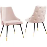 Adorn Dining Chair in Pink Performance Velvet (Set of 2)