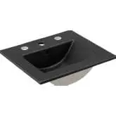 Cayman 18" Bathroom Sink in Black Ceramic