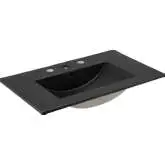 Cayman 30" Bathroom Sink in Black Ceramic