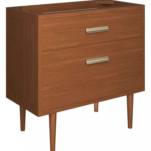 Cassia 36" Bathroom Vanity Cabinet (Sink Not Included) in Natural Finish Teak