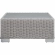 Conway Outdoor 4 Piece Sofa Set in Light Gray Poly Rattan & White Fabric