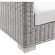 Conway Outdoor 4 Piece Sofa Set in Light Gray Poly Rattan & White Fabric