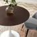 Lippa 36" Dining Table in Cherry Walnut Finish & White Metal