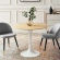 Lippa 36" Dining Table in Natural Wood Finish & White Metal