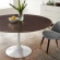 Lippa 60" Dining Table in Cherry Walnut Finish & White Metal