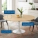 Lippa 60" Dining Table in Natural Wood Finish & White Metal