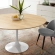 Lippa 60" Dining Table in Natural Wood Finish & White Metal