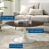 Lippa 36" Coffee Table in Cherry Walnut Finish & White Metal