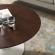 Lippa 36" Coffee Table in Cherry Walnut Finish & White Metal