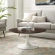 Lippa 36" Coffee Table in Cherry Walnut Finish & White Metal