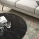Lippa 36" Coffee Table in Black Faux Marble & White Metal