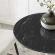 Lippa 28" Bar Table in Black Faux Marble & White Metal