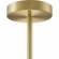 Declare 5 Light 6" Arm Ceiling Pendant Light in White Metal & Brass