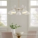 Declare 5 Light 6" Arm Ceiling Pendant Light in White Metal & Brass