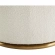 Nora Accent Swivel Chair in White Boucle Fabric & Gold