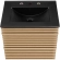 Render 24" Bathroom Vanity in Oak Finish & Black Ceramic