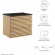 Render 24" Bathroom Vanity in Oak Finish & Black Ceramic