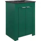 Maybelle 24" Bathroom Vanity in Green Finish & White Ceramic