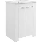 Maybelle 24" Bathroom Vanity in White Finish & White Ceramic