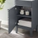 Render 18" Bathroom Vanity in Gray Finish & White Ceramic