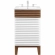 Render 18" Bathroom Vanity in White, Walnut Finish & White Ceramic