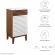 Render 18" Bathroom Vanity in White, Walnut Finish & White Ceramic