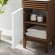 Render 18" Bathroom Vanity in White, Walnut Finish & White Ceramic