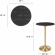 Lippa 28" Bar Table in Black Faux Marble & Gold Steel