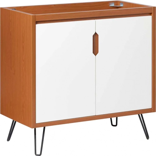 Energize 36" Bathroom Vanity Cabinet (Sink Not Included) in Cherry Finish & White