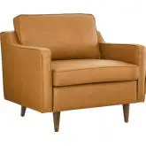 Impart Accent Arm Chair in Tan Top Grain Leather