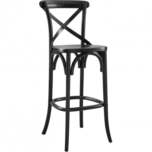 Gear Bar Stool in Black Finish Wood