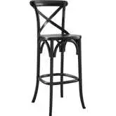 Gear Bar Stool in Black Finish Wood