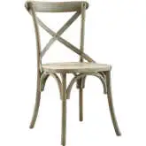 Gear Dining Chair in Gray Finish Wood