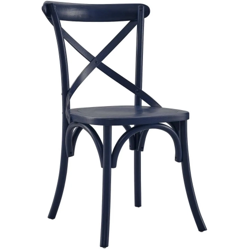 Gear Dining Chair in Midnight Blue Finish Wood