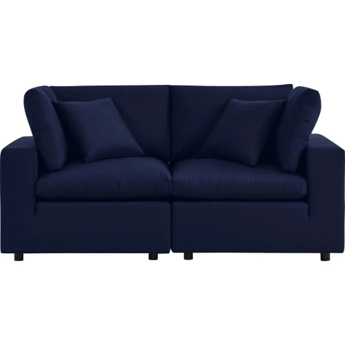 Commix Outdoor Loveseat in Navy Blue Sunbrella&reg; Fabric