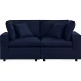 Commix Outdoor Loveseat in Navy Blue Sunbrella&reg; Fabric