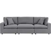 Commix Outdoor Sofa in Gray Sunbrella&reg; Fabric