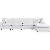 Commix Outdoor 5 Piece Sectional Sofa in White Sunbrella&reg; Fabric